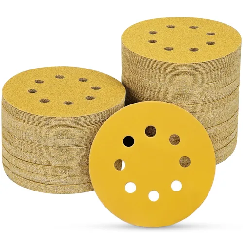 Miniatura 35 de 165 piezas, discos de lija de 5 pulgadas redondos, papel de lija de gancho y bucle para lijadora orbital aleatoria, grano 40 60 80 120 150 240 320