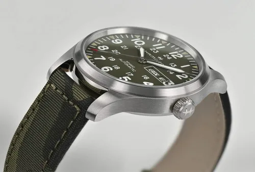 Miniatura 4 de Hamilton Reloj de hombre con esfera verde automático de campo caqui H70535061, Verde, Moderno