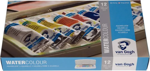 Miniatura 11 de Van Gogh - Juego de pintura para acuarela, lata de metal, 24 mitades 24 General (lata de metal)