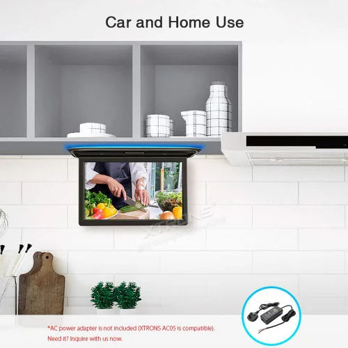 Miniatura 8 de XTRONS Pantalla de monitor montada en el techo del automóvil de 11.6 pulgadas, pantalla ultrafina abatible para automóvil, reproductor de video