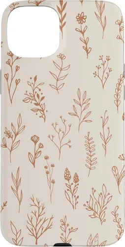 Miniatura 9 de Cute Beige Brown Wildflower Aesthetic Flower Pattern Case for iPhone 17