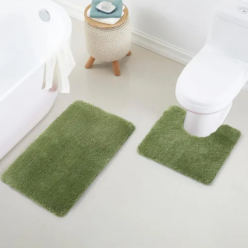 Miniatura 93 de YHF - Alfombras de baño de 20 x 32 pulgadas, extra gruesas y suaves, de microfibra peluda, lavables a máquina, alfombras de baño absorbentes, tapete
