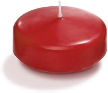 Miniatura 113 de yummi Caja de 18 velas flotantes color rojo rubí de 3 pulgadas