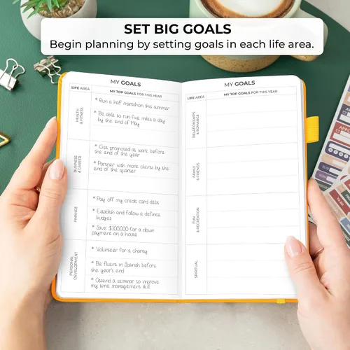 Miniatura 5 de Clever Fox Agenda de bolsillo semanal – Agenda mensual sin fecha y calendario, mini planificador perfecto para bolso, 3.7 x 6.7 pulgadas