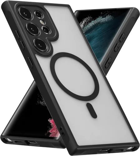Miniatura 9 de RALEAVO - Funda magnética para Samsung Galaxy S22 [Compatible con Magsafe], cubierta mate y brillante delgada, parte trasera de policarbonato duro