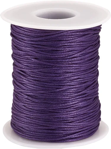 Miniatura 23 de Cordón de algodón encerado de 100 yardas, hilo de algodón trenzado naranja oscuro, cuerda de cuentas trenzada, cuerda para collar, pulsera, collar