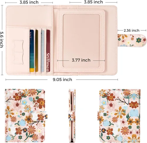 Miniatura 4 de CoBak Soporte para pasaporte - Guarda pasaportes, tarjetas de crédito, tarjetas de identificación, múltiples bolsillos para almacenamiento.
