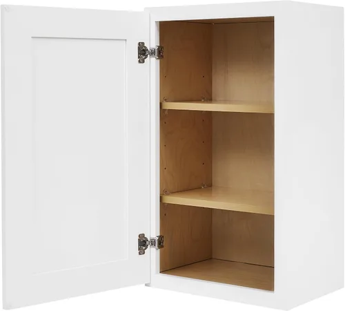 Miniatura 7 de Gabinete de pared shaker blanco - Listo para armar, perfecto para almacenamiento en cocina, lavandería y baño - 30,5 cm de ancho x 76,2 cm de alto x