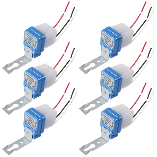 Miniatura 9 de Interruptor de fotocélula de 12 V 10 A, interruptor automático de sensor de luz de fotocélula de encendido/apagado automático, interruptor de luz a
