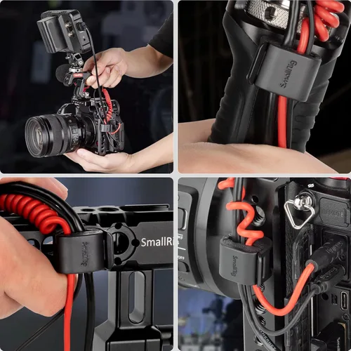 Miniatura 5 de SmallRig Abrazadera de cámara (4 piezas) para cable HDMI/SDI/Micrófono, Soporte de montaje de bloqueo de cable de cámara DSLR 0.079-0.276 in