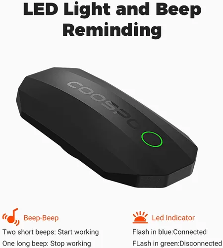 Miniatura 2 de COOSPO Bluetooth Heart Rate Monitor Chest Strap H808S, ANT+ BLE HR Monitor Chest, HRM IP67 Waterproof, 300H