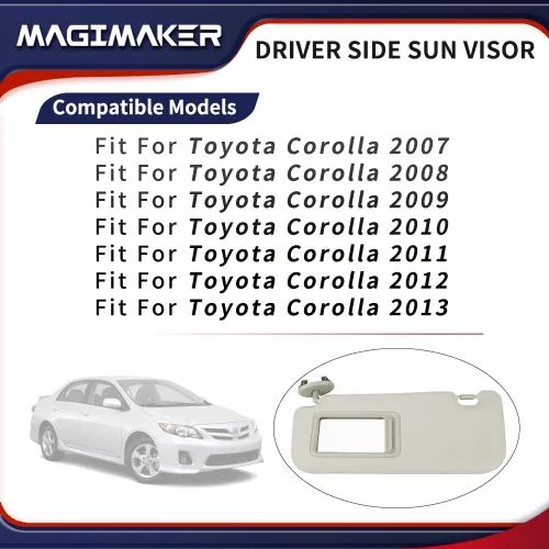 Miniatura 2 de Parasol lateral del conductor compatible con Toyota Corolla 2007 2008 2009 2010 2011 2012 2013 Reemplazo 74320-02711-E0 delantero izquierdo