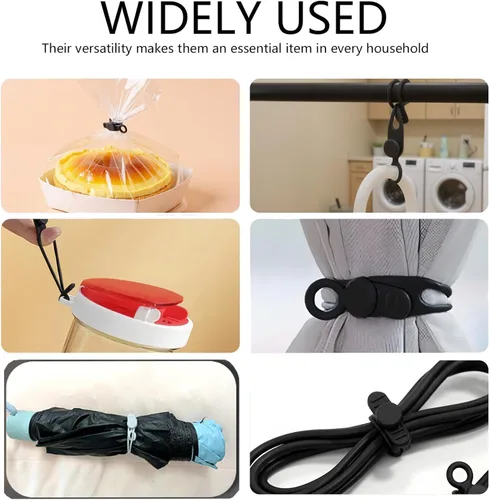 Miniatura 7 de 12 bridas de silicona para cables, envoltura elástica reutilizable, organizador de cables de datos y correas de gestión de cables, para cables