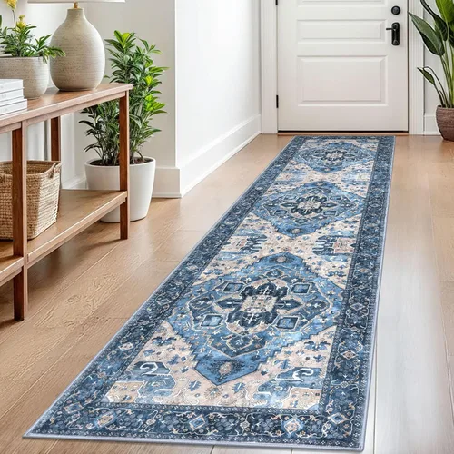 Miniatura 111 de SIILOOM Alfombra lavable de 2 x 3 pies, alfombra suave color taupe ceniza para entrada, tapete antideslizante para puerta de interior, tapete
