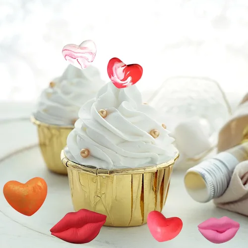 Miniatura 8 de Moldes para fondant en forma de corazón, moldes de silicona de chocolate para decoración de pasteles, tapas de cupcakes, herramientas de horneado