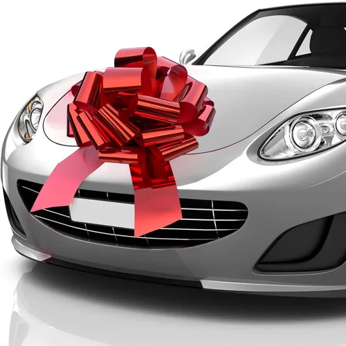 Lazo grande para automóvil, lazo rojo gigante de 18 pulgadas para automóviles, regalos, bicicletas, Navidad, cumpleaños, bodas, fiestas y cualquier