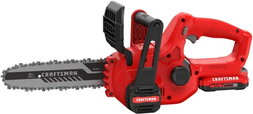 Miniatura 11 de CRAFTSMAN Mini Motosierra, Mini Motosierra Inalámbrica de 10 Pulgadas, Motosierra Eléctrica, Batería V20 y Cargador Incluidos, Cortador de Árboles