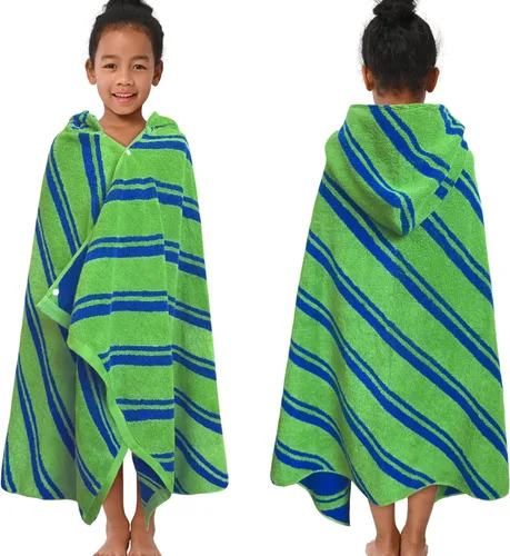 Miniatura 22 de VOOVA & MOVAS Poncho de Toalla de Baño Gruesa con Capucha para Niños (4-8 Años) - Bata de Toalla de Natación de Algodón Turco Suave y Absorbente