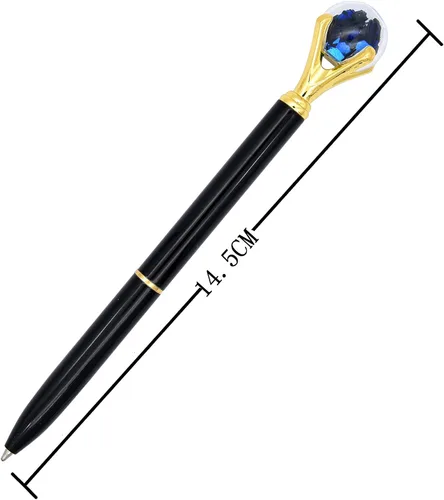 Miniatura 4 de Gullor 6 bolígrafos de tinta negra, punta media, punta de diamante, color negro