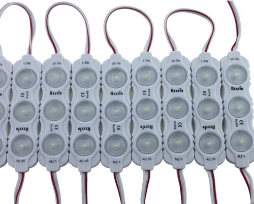 Miniatura 8 de Super brillante 200 unids nuevo modelo 2835 3 LED módulo 120-150LM por módulo impermeable luz decorativa para letreros de publicidad con cinta Azul