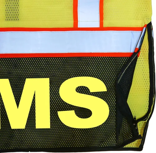 Miniatura 7 de Chaleco de seguridad EMS Survivor, Tipo R Clase 2, logotipos reflectantes con bolsillo trasero gigante.