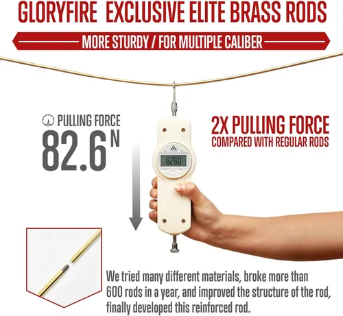 Miniatura 4 de GLORYFIRE Kit de limpieza de pistola, kit de limpieza de pistola para todas las pistolas con cepillos de latón de alta gama, trapeadores, jags
