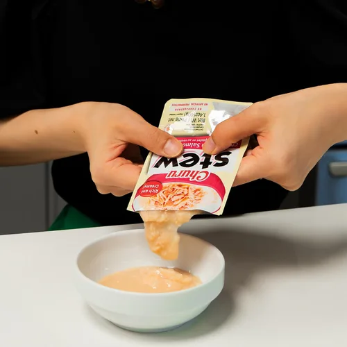 Miniatura 4 de INABA Churu - Estofado para gatos, bolsa de guarnición con vitamina E, 1.4 onzas por bolsa, 12 bolsas, variedad de pollo y mariscos