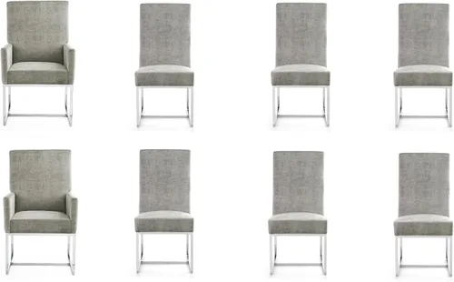 Miniatura 17 de Manhattan Comfort Element Mid Century - Silla de comedor tapizada moderna, juego de 6, color azul