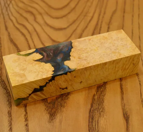 Miniatura 9 de Estabilizado BURL Madera Bloque de madera Torneado en blanco Mango Cuchillos Cuchillo Cactus Jugo Estabilizador (#285)