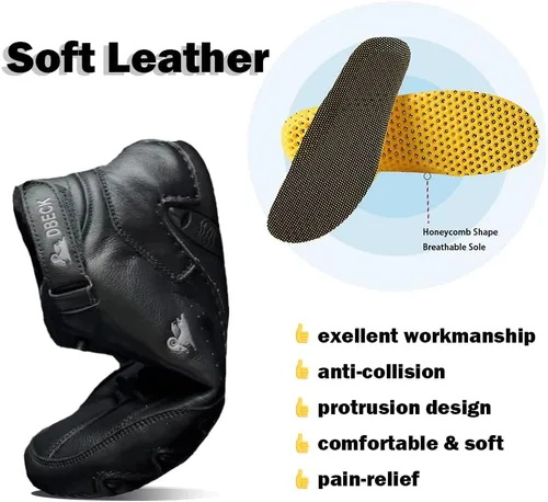 Miniatura 25 de JishinGal Botas Chukka de ante para hombre, ligeras, descalzas, para caminar, al aire libre, informales, italianas, hechas a mano, de caña alta, sin