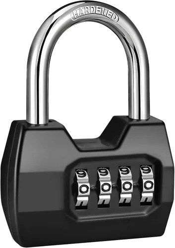 1 Pack disecu Candado de Combinación de 4 Dígitos, Candado Impermeable para Exteriores para Casillero de Gimnasio Escolar, Cerca, Portón, Cobertizo,