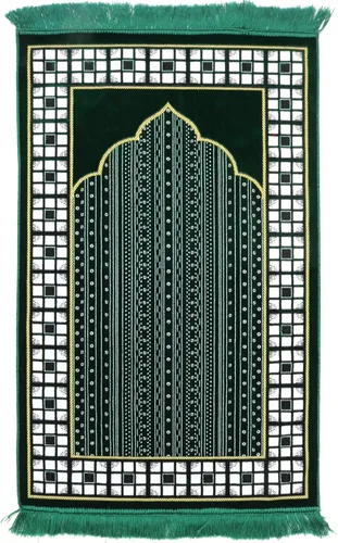 Miniatura 7 de Modefa Alfombra de oración islámica turca, alfombra de terciopelo fina y ligera, alfombra de oración musulmana suave, Janamaz, regalo de Ramadán