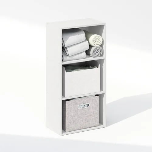 Miniatura 5 de Furinno Reed - Organizadores y almacenamiento de armario, organizador de armario de 3 niveles, estante abierto, para armario, dormitorio, sala