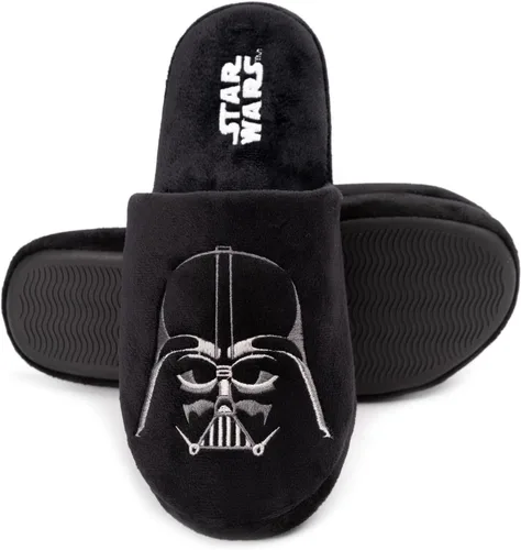 Miniatura 3 de STAR WARS Pantuflas para hombre Darth Vader Dark Side Poliéster Zapatos para casa, Negro