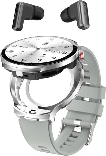 Miniatura 4 de Reloj inteligente con auriculares, pantalla HD de 1.85 pulgadas, IP67 impermeable, 100 modos deportivos, llamadas Bluetooth, monitor de frecuencia