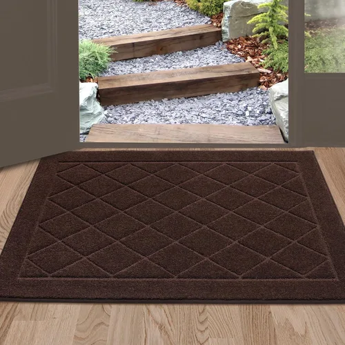 Miniatura 19 de BEQHAUSE Tapete para puerta de 20 x 32 pulgadas, tapete antideslizante para puerta, lavable, tapete para puerta de perro, resistente a las manchas