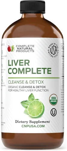 Liver Complete - Líquido de soporte de 16 onzas, cardo mariano, piedra chanca y raíz de diente de león, suplemento de limpieza a base de hierbas,