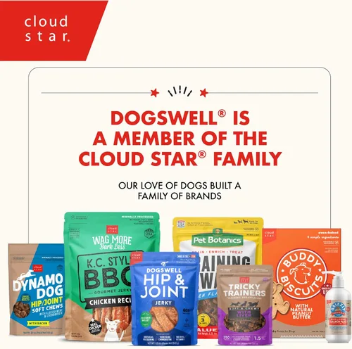Miniatura 7 de Dogswell Skin & Coat - Golosinas de carne seca para perros, cordero, bolsa de 10 onzas