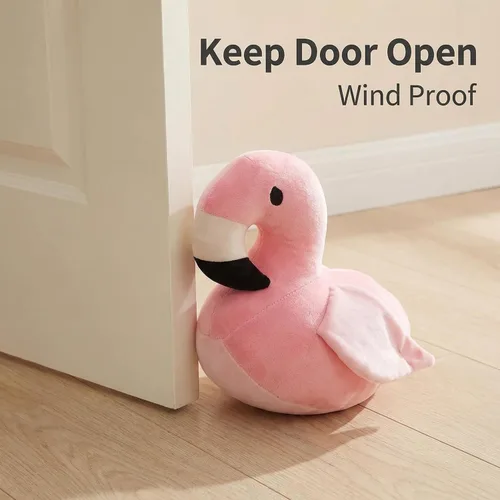 Miniatura 8 de Tapón de puerta animal de tela Topes de puerta interiores Tapón de libro Decorativo Rosa Flamingo