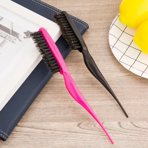 Miniatura 5 de Frienda 2 piezas de cepillo de pelo de broma de cerdas de jabalí para mujer, cerdas de nailon de jabalí de salón de belleza, estilo de belleza