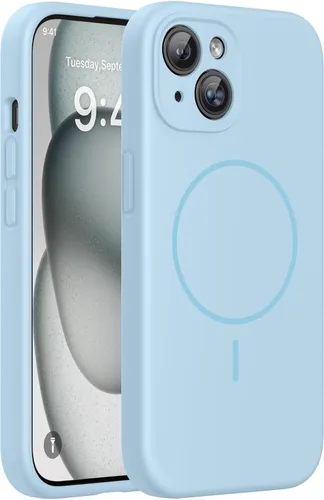 Miniatura 303 de Miracase Funda diseñada para iPhone 13, con protector de pantalla de vidrio templado, forro de microfibra suave antiarañazos, funda de goma