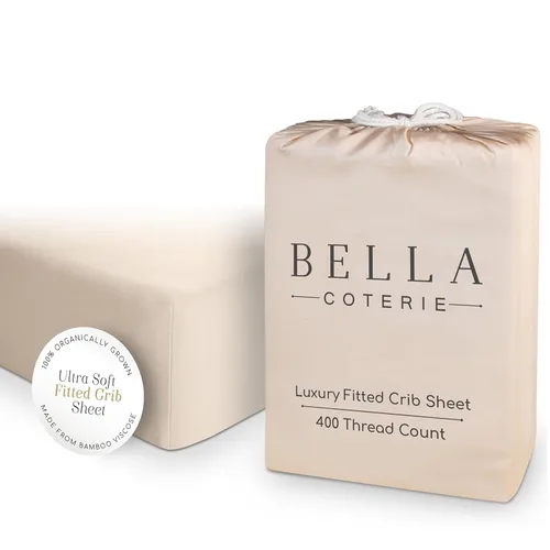 Bella Coterie - Sábanas de lujo de bambú viscosa para cuna | Cultivadas orgánicamente | Ultra suaves | Enfriamiento para un mejor sueño | Sábanas