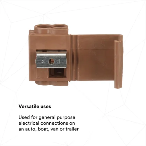 Miniatura 4 de 3M Scotchlok Conectores de derivación con autopelado 567, funcionamiento y grifo, marrón, calibre de alambre estadounidense 18-14 AWG (grifo), 12-10