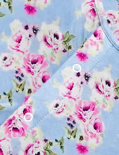 Miniatura 5 de Ekouaer - Camisón de manga larga para lactancia materna con botón