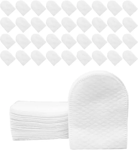 240 almohadillas de algodón de bolsillo en forma de U, almohadillas de algodón facial para maquillaje, cosméticos suaves con caja de almacenamiento