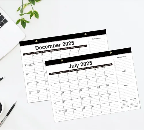 Miniatura 4 de Calendario de escritorio 2026-12 meses, de enero de 2026 a diciembre de 2026, calendario de escritorio 2026 con papel grueso, 12 x 17 pulgadas, Negro