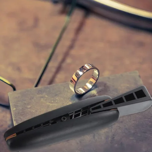 Miniatura 8 de EXCEART Herramientas de cuero Herramientas de fabricación de joyas 2 unids Abrazadera de anillo de madera Soporte de joyeros Benchwork Ajuste a mano