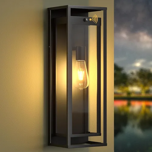 Miniatura 12 de Iluminación Exterior con Sensor de Movimiento Grande - 20 pulgadas del Anochecer al Amanecer, Aplique Moderno Impermeable Montado en Pared E26
