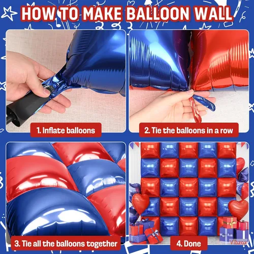 Miniatura 7 de Globos cuadrados en blanco y negro para pared, globos cromados y blancos de doble cara, kit de arco de túnel, telón de fondo para tablero de ajedrez