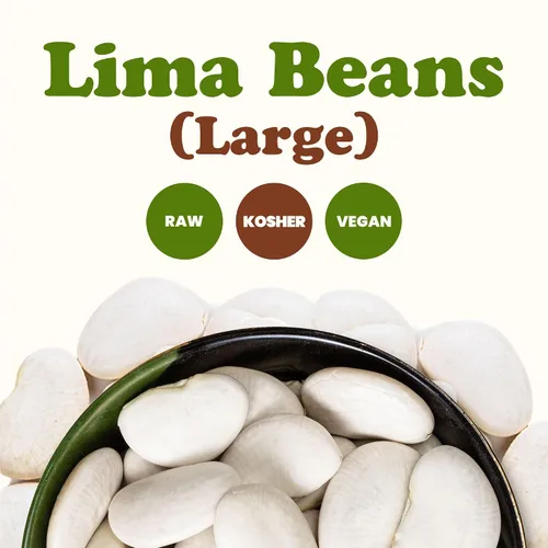 Miniatura 4 de Food to Live - Frijoles Lima Grandes, 1 Libra - Granos secos de mantequilla. Habas Grandes Cremosas. Buena fuente de proteínas, fibra, hierro